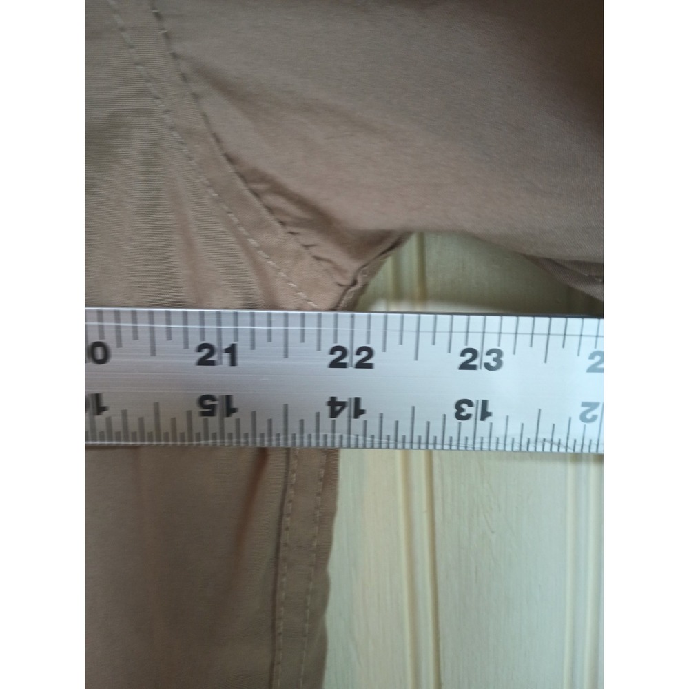 Red Ape Mens Tan Khaki Long Sleeve Button Down Shirt Varsity Patch Size Large - Picture 6 of 13